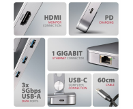 Axagon HMC-STND USB-C 5Gbps ALUMINUM STAND & HUB 7in1 - 1353487 - zdjęcie 7